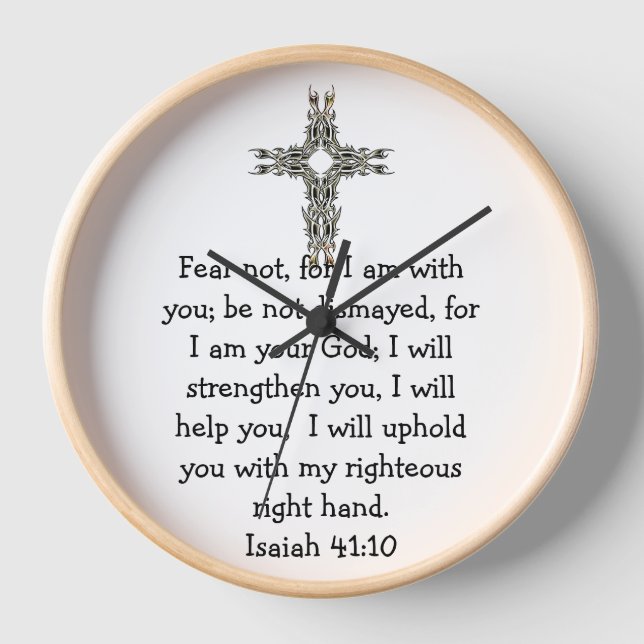 Bibelverse Inspiration Zitat Isaiah 41:10 Uhr (Vorderseite)