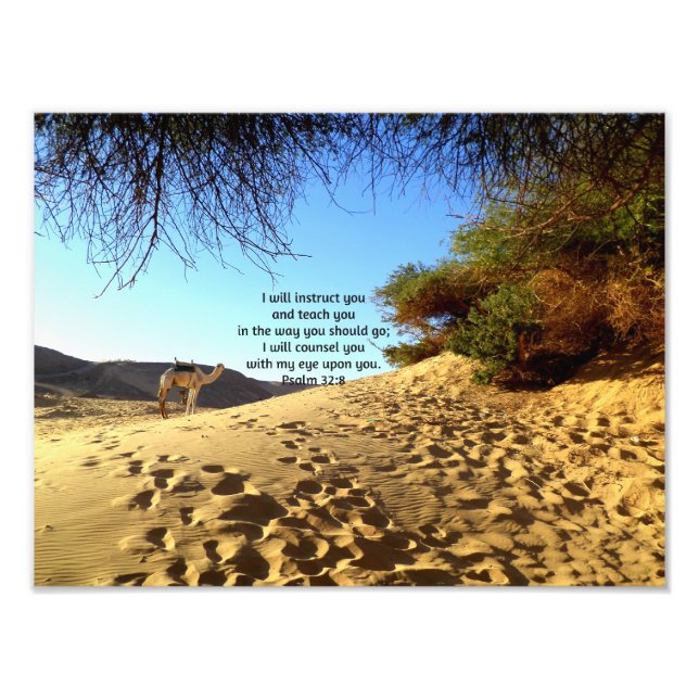 Bibelverse Inspiration Zitat Psalm 32:8 Fotodruck (Vorne)