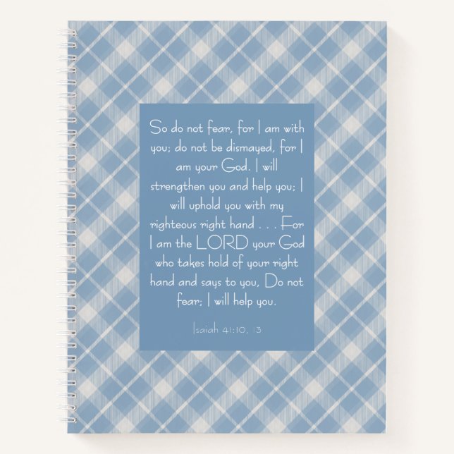 Bibelverse Isaiah 41:10, 13 Notizbuch (Vorderseite)