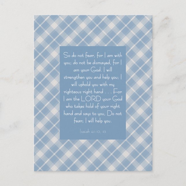 Bibelverse Isaiah 41:10, 13 Postkarte (Vorderseite)