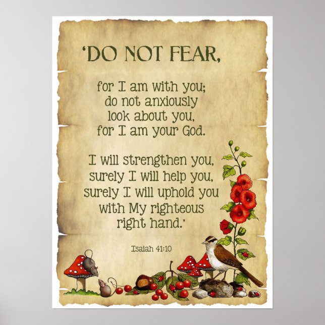 Bibelverse: Isaiah 41:10, keine Angst, Naturkunst Poster (Vorne)