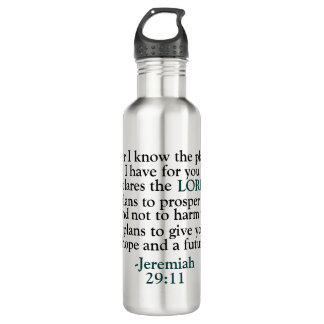Bibelverse Jeremiah 29:11 Edelstahlflasche
