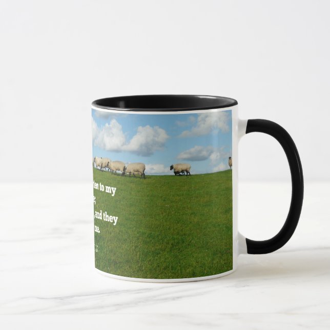 Bibelverse, John 10:27, Mein Schaf... Tasse (Rechts)