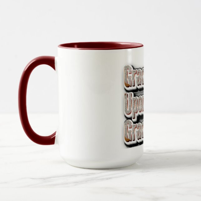 Bibelverse John 1:16 Grace über Grace Tasse (Links)