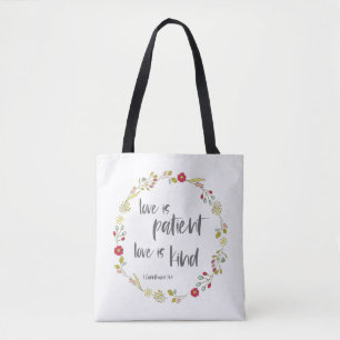 Bibelverse: Liebe ist geduldig, Liebe ist freundli Tasche
