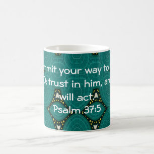 Bibelverse Motivierend Schriften Psalm 37:5 Kaffeetasse