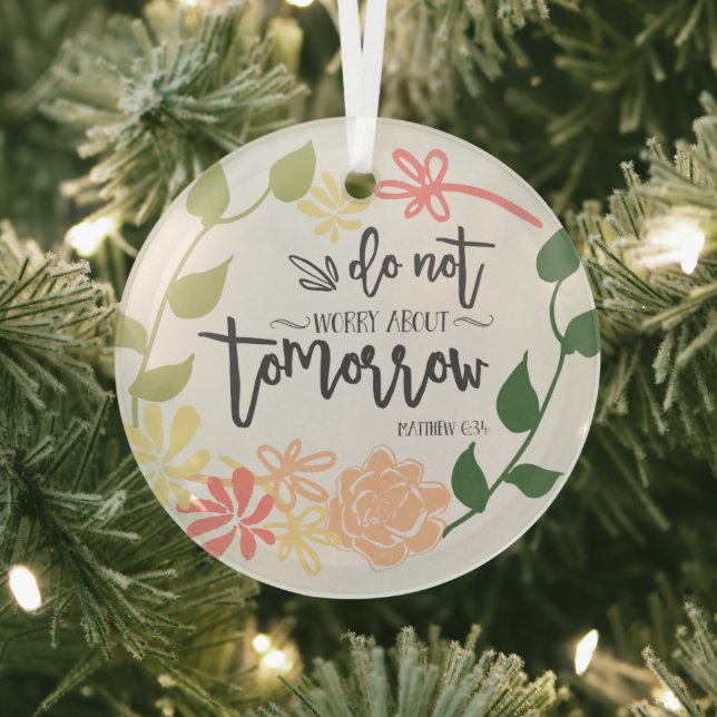 Bibelverse Niedliche Blume Handschrift Ornament Aus Glas (InSitu)