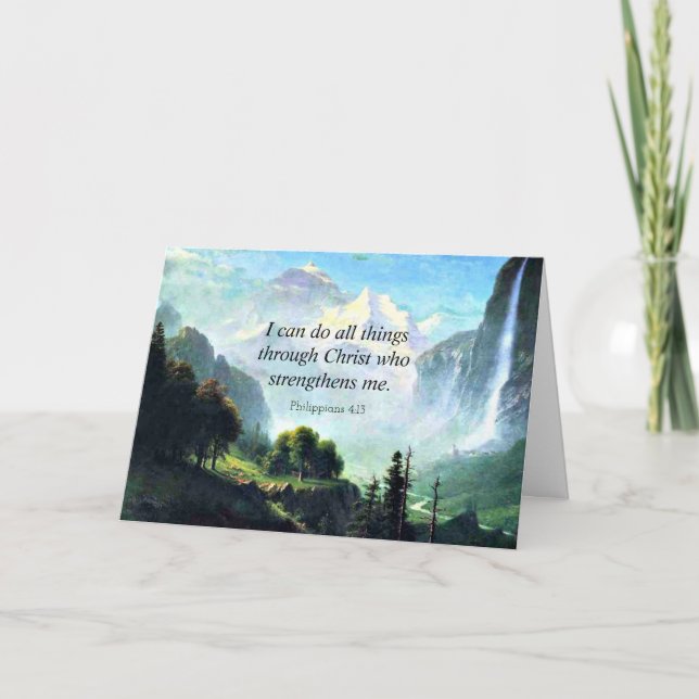 Bibelverse, Phil 4:13, ich kann alles tun, Karte (Vorderseite)