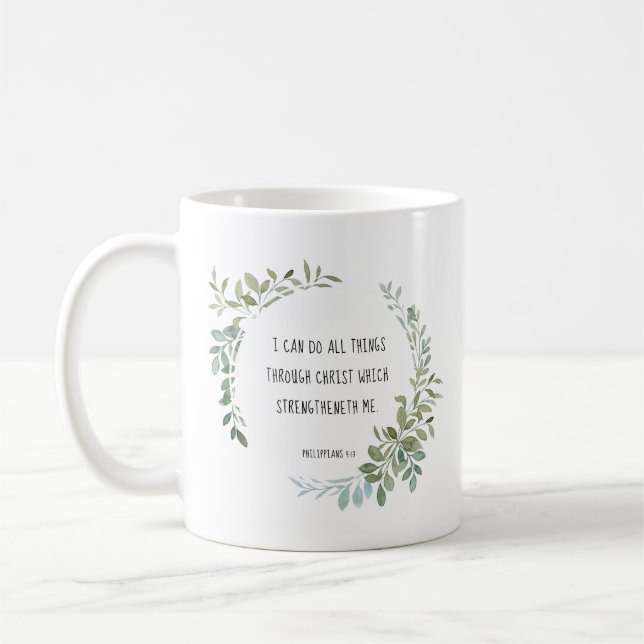 Bibelverse, Philippinen 4:13 Kaffeetasse (Links)