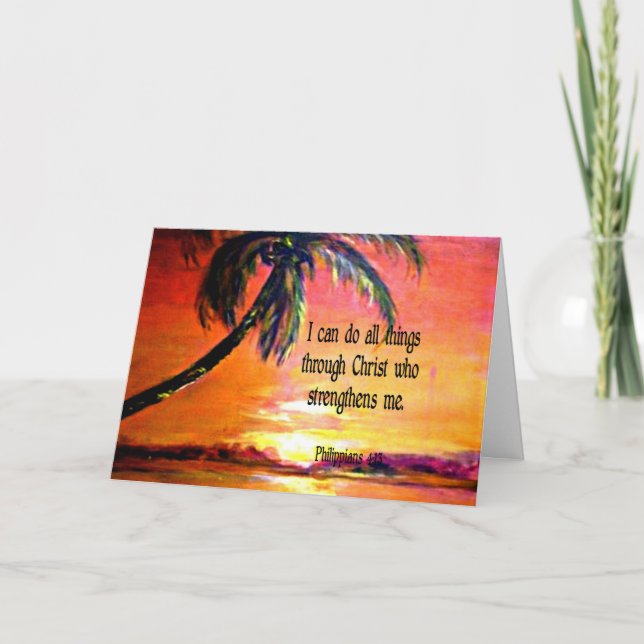 Bibelverse, Philippinen 4:13, Karte (Vorderseite)