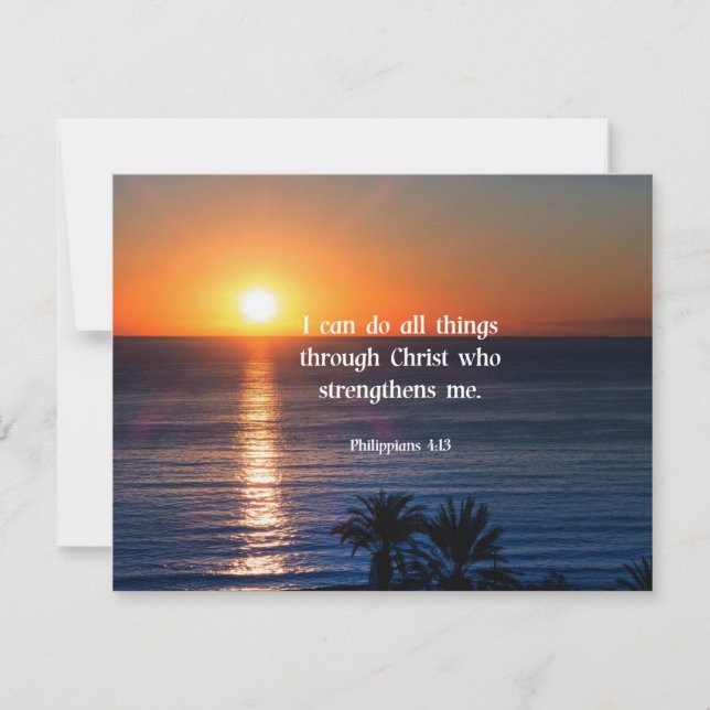 Bibelverse, Philippinen 4:13 Karte (Vorderseite)