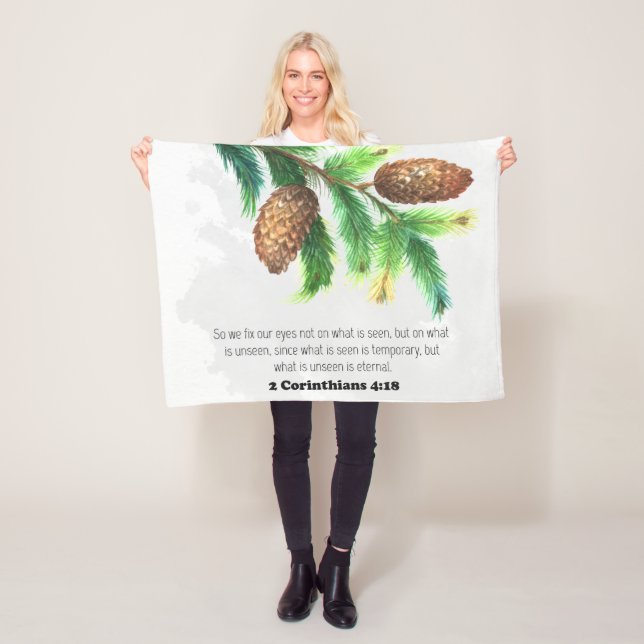Bibelverse Pine Fleece Blanket (Beispiel)