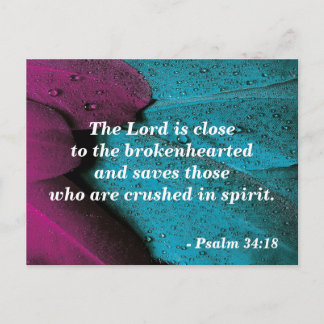 Bibelverse Postkarte Psalm 34:18 Brokenherzted