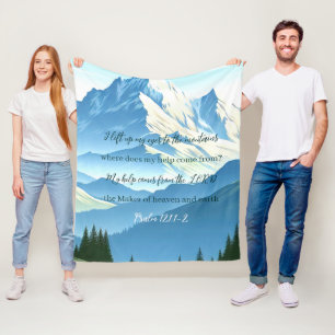 Bibelverse Psalm 121:1-2 Fleecedecke