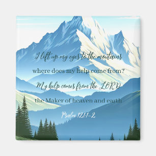Bibelverse Psalm 121:1-2 Magnet