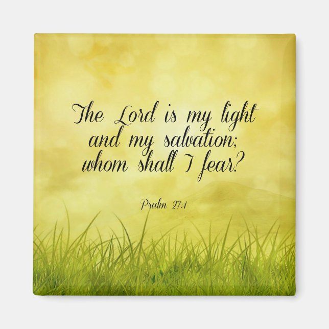 Bibelverse, Psalm 27:1 Magnet (Vorne)