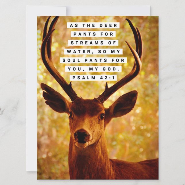Bibelverse - Psalm 42:1 (Vorderseite)