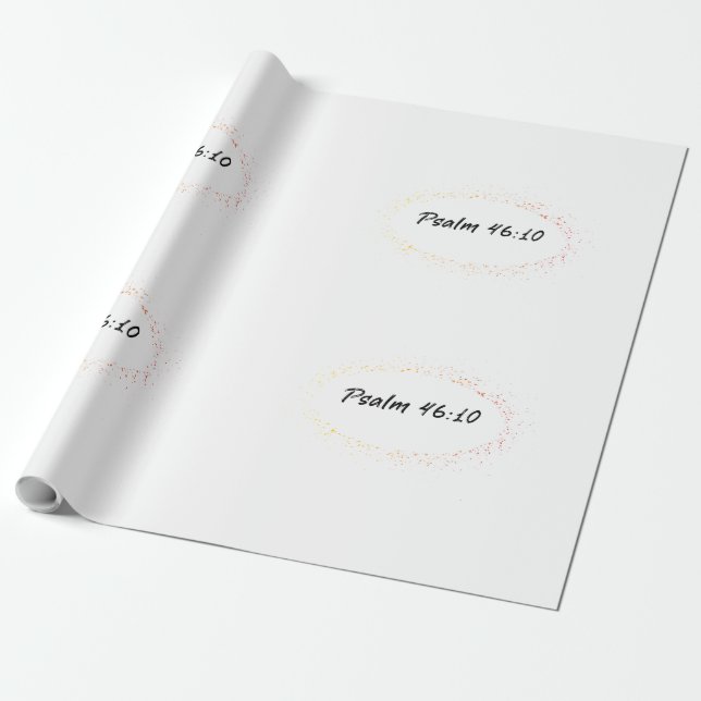 Bibelverse Psalm 46:10 Geschenkpapier (Ungerollt)