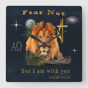 Bibelverse Quadratische Wanduhr