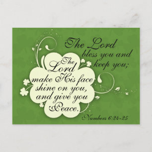 Bibelverse Segen Irish Design Custom Postcard Postkarte