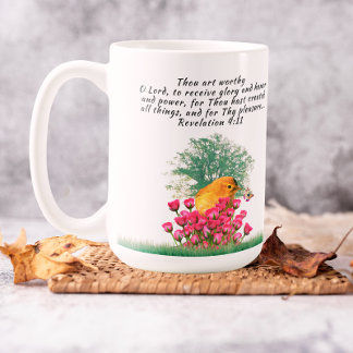 Bibelverse Tasse mit Naturkunst - Kaffee Tasse 15 