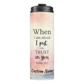 Bibelverse Tumbler Psalm 46:3 - Personalisierter N Thermosbecher