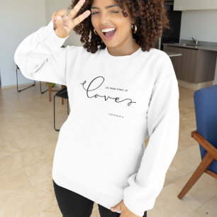 Bibelverse über Liebe Weiße Frau Sweatshirt