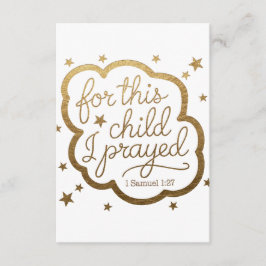 Bibelverse von 1 Samuel 1:27 Begleitkarte