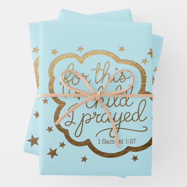 Bibelverse von 1 Samuel 1:27 Geschenkpapier Set (Beispiel)