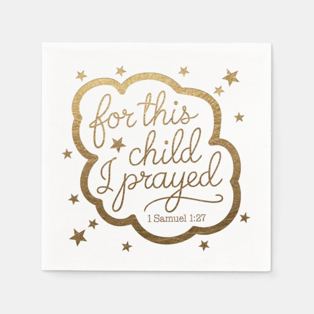 Bibelverse von 1 Samuel 1:27 Serviette (Vorderseite)