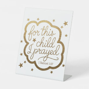 Bibelverse von 1 Samuel 1:27 Sockelschild