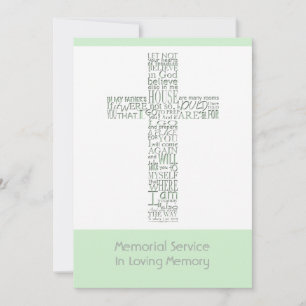 Bibelverse von John 14 Memorial Service 10 Einladung