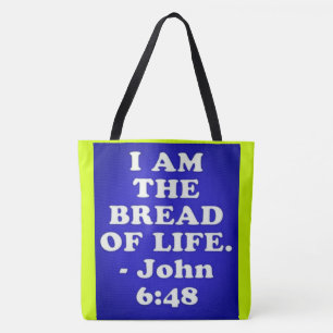 Bibelverse von John 6:48. Tasche