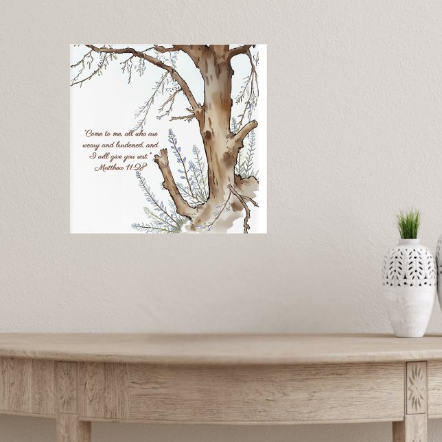 Bibelverse Winterbaum individuell anpassbar Poster (Von Creator hochgeladen)