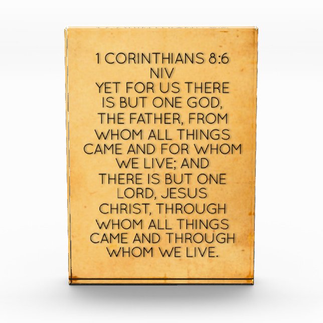 Bibelversenblock - 1 Korinther 8:6 Fotoblock (Vorderseite)