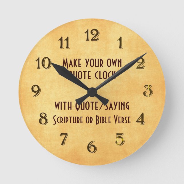 Bibelversionen oder Zitate Runde Wanduhr (Vorderseite)