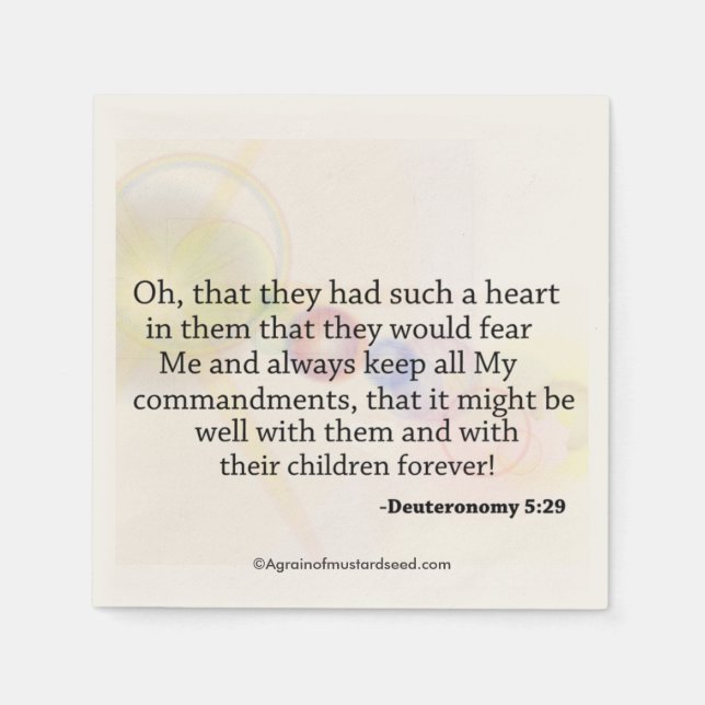 Bibelziffern Serviette (Vorderseite)