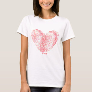 Bibelzitat 1 Korinther 13 Liebe Herz Christlich T-Shirt
