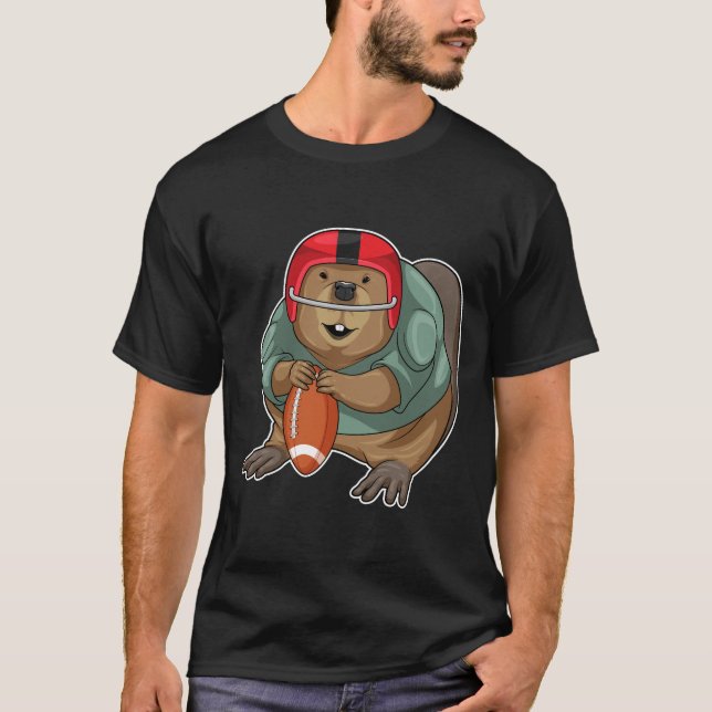 Biber American Football T-Shirt (Vorderseite)