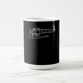 Biber auf Flohsee Flugzeug Piot Funny Geschenk Kaffeetasse