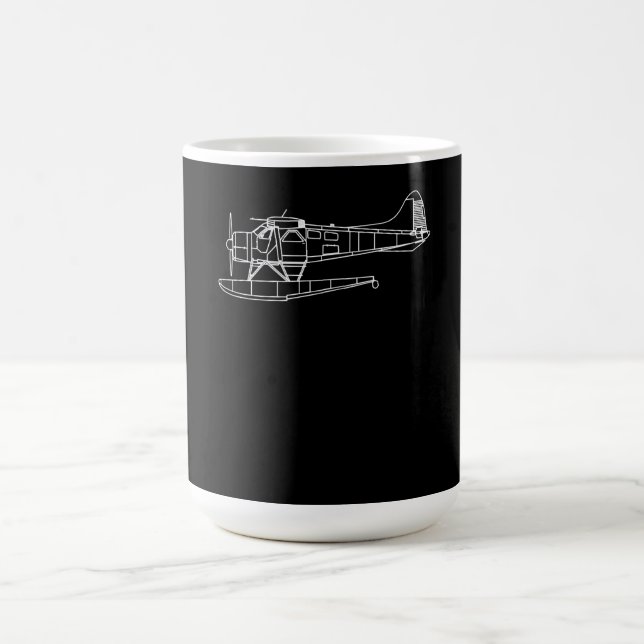 Biber auf Flohsee Flugzeug Piot Funny Geschenk Kaffeetasse (Mittel)