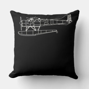 Biber auf Flohsee Flugzeug Piot Funny Geschenk Kissen