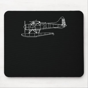 Biber auf Flohsee Flugzeug Piot Funny Geschenk Mousepad