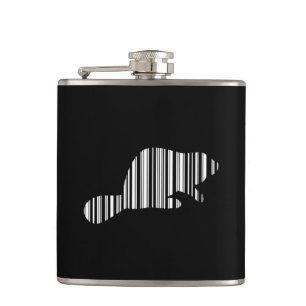 BIBER BAR CODE Tier Barcode Musterdesign Flachmann