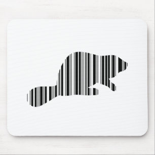 BIBER BAR CODE Tier Barcode Musterdesign Mousepad