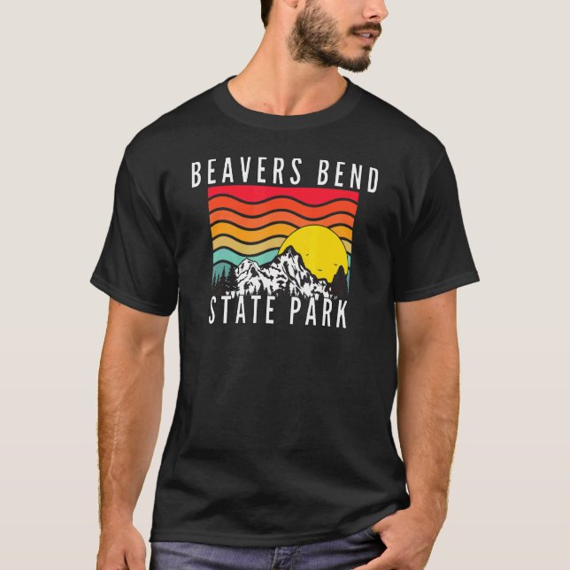 Biber Bend Staat Park Oklahoma, Ok Camping 1 T-Shirt (Vorderseite)