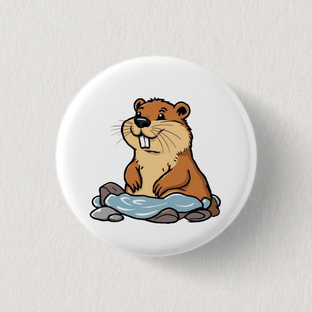 Biber Button (Vorderseite)