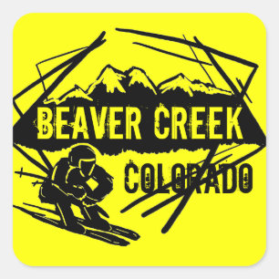 Biber Creek Colorado Gelbe Aufkleber