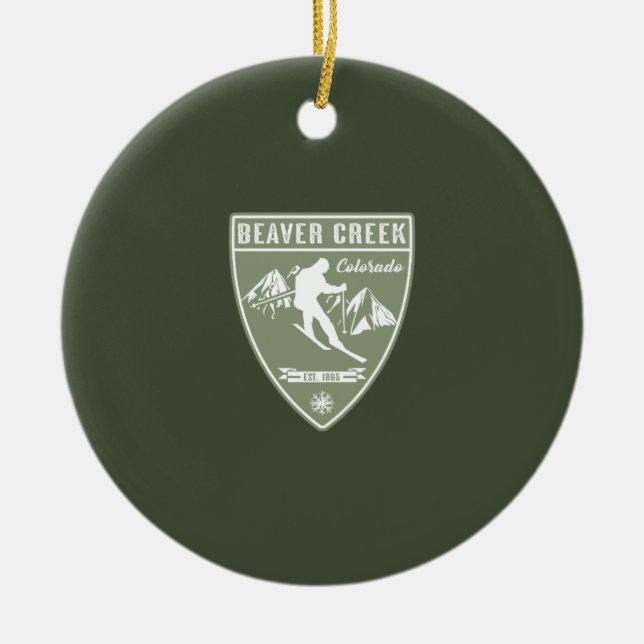 Biber-Creme-Colorado Keramik Ornament (Vorne)