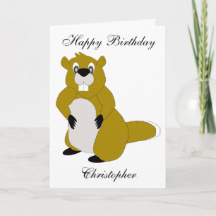 Biber Design Geburtstag Karte